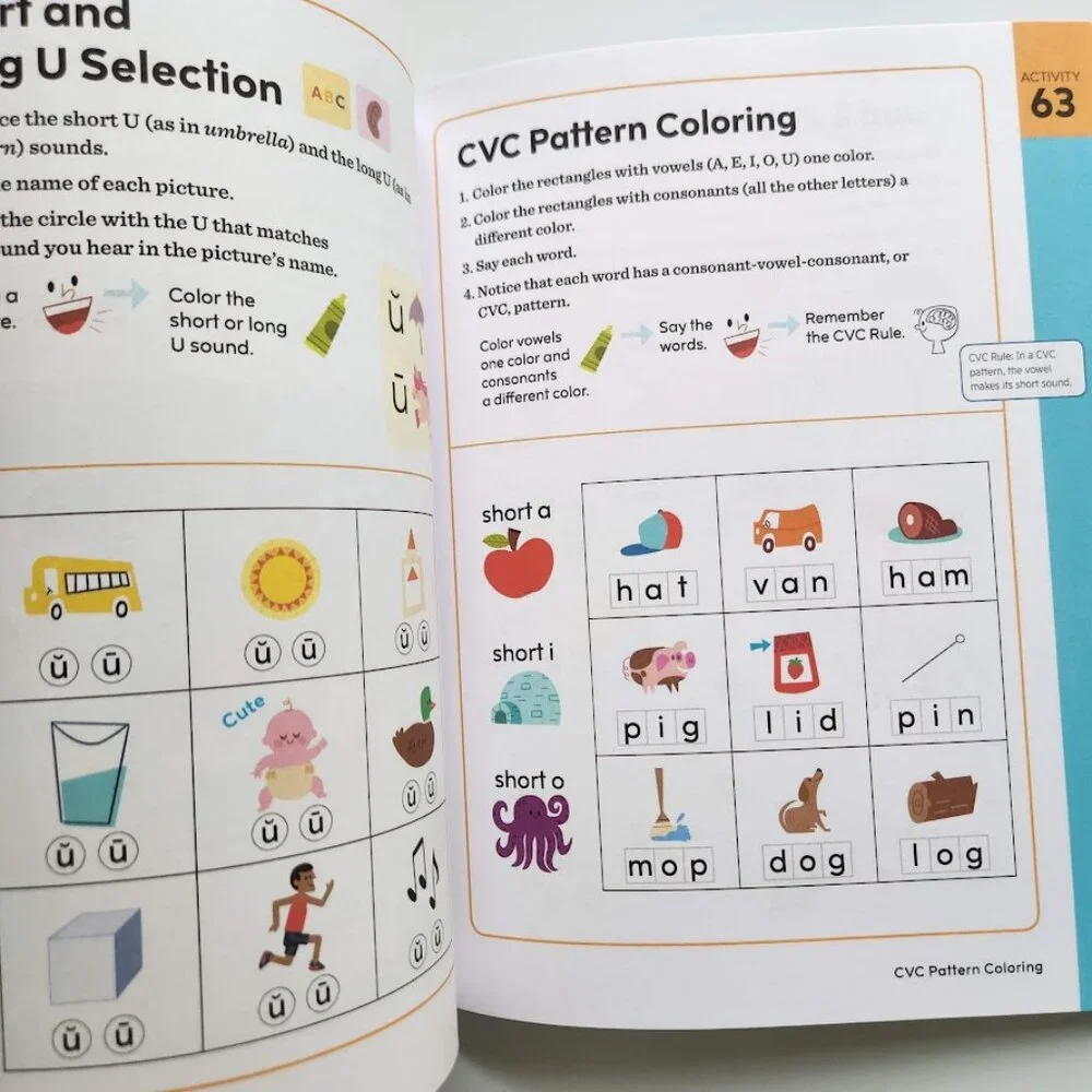 NEW Learn to Read for Kids with Dyslexia Activity Book Workbook 101 Games and Ac
